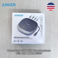 Anker® PowerConf S360 USB Speakerphone with Hub Model A3307 สปีกเกอร์โฟน สำหรับคอมพิวเตอร์ ไมโครโฟนก