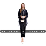 koko couple ayah anak warna hitam 2025 / baju lebaran couple se keluarga warna hitam / baju capelan 