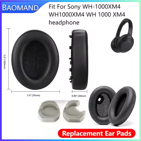 Replacement Ear Pads for Sony WH-1000XM4 WH1000XM4 WH 1000 XM4 Headphones Memory Foam Ear Cushions H
