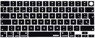 XSKN Spanish Black EU Version Silicone Keyboard Cover Skin for 2022 2023 2024 Apple M2 M3 Chip MacBook Air 13.6 inch (A2681 A3113) 15.3 inch (A2941 A3114) with Touch ID
