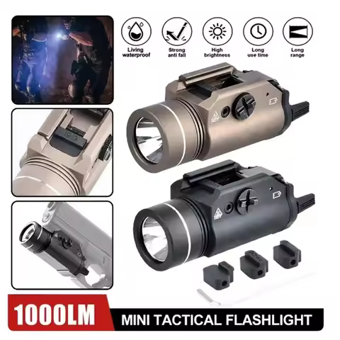 TR-1 Tactical Weapon Light 1000 Lumen LED Electronic Hanging Flashlight Outdoor Shooting with Rail L