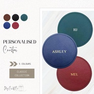 Classic Coaster Personalised with Embossed Name