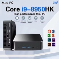 【Pre-installed Office】Mini PC Windows 11 Intel Core i9 8950HK16GB  RAM DDR4 512GB 1TB SSD PC  Dual W
