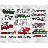 Motorcycle Stickers, Racing Pack Stickers, Print & Cut Stickers, Motorcycle Word Stickers, Motorcycl