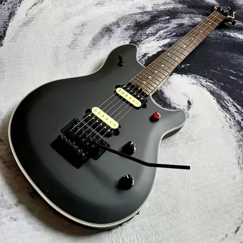 6-string electric guitar EVH matte black basswood body rosewood fingerboard tremolo bridge in stock 