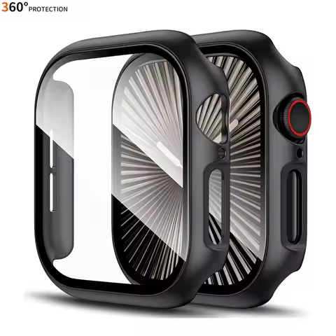Tempered Glass PC Case For Apple Watch Series 10/11 42mm 46mm Cover Accessories Screen Protector Wat