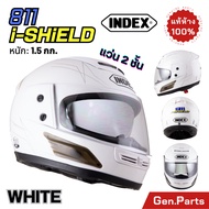 หมวกกันน็อค แว่น2ชั้น 811 i-shield เต็มใบ INDEX ไซส์ L แถมถุงผ้า รองรับ หูฟังบลูทูธ หมวกกันน้อค หมวก