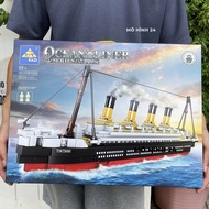 [CÓ SẴN] Đồ chơi lắp ráp sáng tạo bé trai mô hình lắp ráp tàu Titanic FULLBOX ocean line kazi tặng t