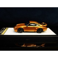 [Ready Stock] Brand New Makeup1: 43 Porsche 911.993 Turbo S Project Gold Gold Car Model, Blackened W