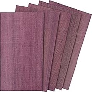 Purpleheart Wood Sheets 1/8" Thick, 5x9 inch Lumber Veneer Pieces Planks Blank board for Craft Decor
