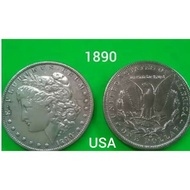 ANTIQUE coin 1890 USA Liberty Fair 1 OZ SILVER