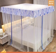 พร้อมโครง มุ้งกันยุงเจ้าหญิง 4 เสาร์ 3 ประตู 5ฟต/6ฟุต/6.6ฟุต มุ้งคลุมเตียงนอน มุ้งสวยงาม ติดตั้งง่าย