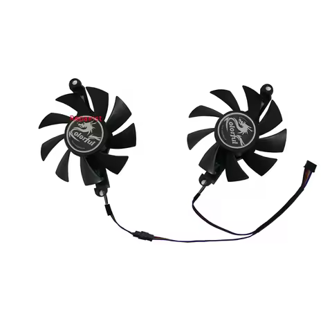 2Pcs/Set,75MM,88mm Mounting Holes Pitch,Graphics Card Fan,For AFOX RX 6500 XT,For Colorful P106-100 