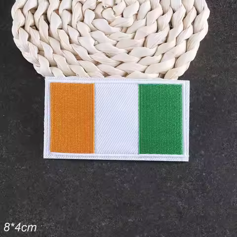 Ireland National Flag Iron On Embroidered Clothes Patches For Clothing Stickers Garment Wholesale