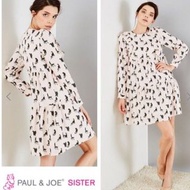 PAUL&JOE SISTER 粉色 超萌可愛貓咪荷葉洋裝