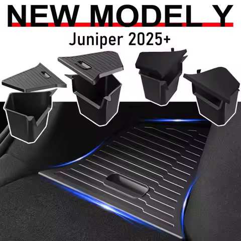 Trunk Storage Bin for 2025 2026 Tesla Model Y Juniper Rear Trunk Organizer Corner Storage Trunk Side