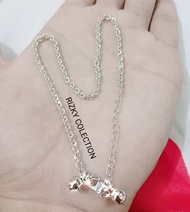 gelang kaki xuping wanita dewasa model nori silver-gelang kaki silver