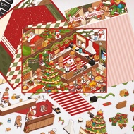ElevenNine Christmas Gingerbread House sticker 3D landscape sticker 3D