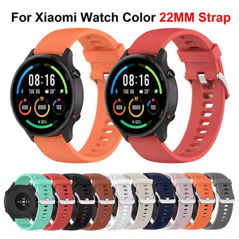 22mm Strap For Xiaomi Watch Color Sport Soft Silicone Wacth Band for Mi Watch S1 S2 S3 S4 Huawei GT6