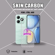 Itel A90 Itel City 100 Itel A50 Itel RS4 Skin Carbon Transparent Garskin Anti-Scratch Back Itel A90 