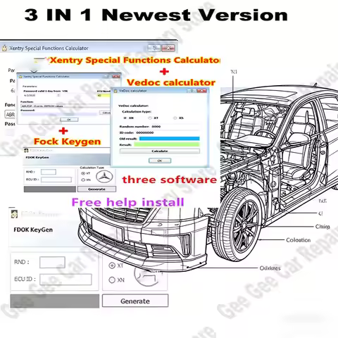 Xentry Special Function Calculator + FDOK + Vedoc Calculator with Keygen For European American car M