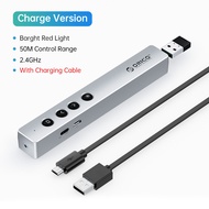 ORICO Wireless Presentation 2.4GHz รีโมท Clicker PPT Power Point Clicker ปากกาสีแดงสำหรับเมาส์ Mac W