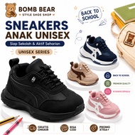 9.9 Bomb Bear Boys' Sneakers Back to School Kindergarten Elementary School Sporty Black Pink YNSS222