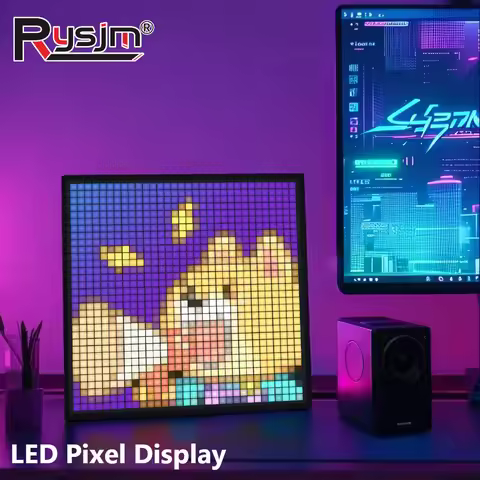 LED Pixel Display 64x64 RGB LED Matrix Panel Programmable Pixel DIY Art Display Gaming Anime Room De