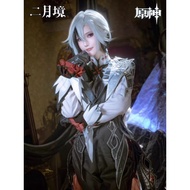 Genshin impact cosplay arlecchino cosplay shoes wig harbinger 阿蕾奇诺 仆人 愚人众cos