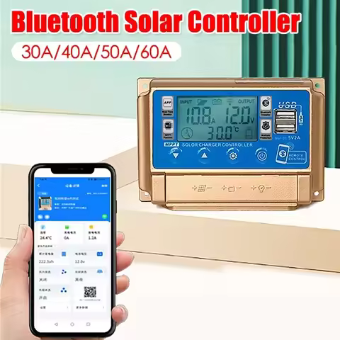 12V/24V MPPT Solar Charge Controller 30/40/50A/60A Solar Panel Controller with Bluetooth Function So