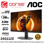 AOC 23.8" 24G11ZE (240HZ/0.3MS) / 24G11E (180HZ/0.5MS) FULL HD IPS LCD GAMING MONITOR (0.5MS, VESA,I