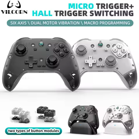 New Z04 Wireless BT Game Controller Six-axis Gyroscope Hall Joystick Gamepad for Android/IOS/PC With