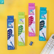 With precise pen grip lines to adjust pen holding position, a box of 12 2B wooden pencils