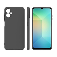 For Samsung A06 5G Case TPU Soft Slim Black Matte Silicone Case For Samsung Galaxy A06 5G SM-A066M B