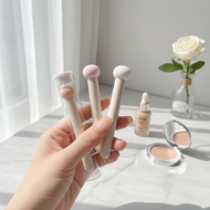 Concealer Brush with Mushroom Sponge Tip – Covers Under Eye Circles and Acne, Portable Design