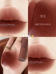 Son Môi 3ce Velvet Matte Lip Glaze Water Light Mist SEPIA/LAYDOWN/DOUBLE WIND Milk Tea Mousse Tăng C