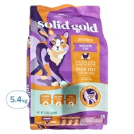 solid gold 素力高 全齡貓 宅貓天然化毛食譜乾糧 宅宅貓吃雞 無麩質  放牧雞肉 + 扁豆 + 蘋果 + 超級食物  5.44kg  1袋