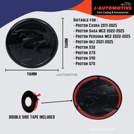 JONI Proton S70 Round Logo Emblem 3D Forged Carbon fiber Gloss Black accessories delete chrome S 70