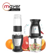 Mayer 2 in 1 Blender and Chopper MMBC19 / 600ml Blender/ 1L Chopper/ All in 1/ Chili/ Smoothies/ Milk Shake/ Baby Food/ Garlic/ Onion/ Nuts/ Powerful/ Chunky Nuts/ Fine Texture/ 1 Year Warranty