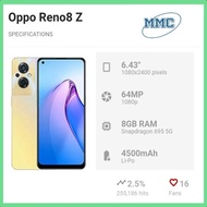 OppO ReNo 8z 5G ram 8/256 Baru / New