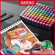 GEESO Painting Marker Pen Manga Sketching Markers Watercolor Brush Pen With Bag Dual Pen Head Brush 