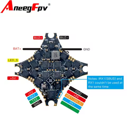 HappyModel SuperX HD ELRS 1-2S AIO Flight Controlelr Built-in 12A ESC UART ELRS V3 RX for Mobula6 HD