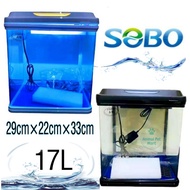 SOBO T-290F/T-820F 17L NANO AQUARIUM SET ( Full Set With Light & Fillter System )