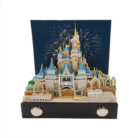 Omoshiroi Block 146Sheets 3D Notepad Dissney Castle Three-Dimensional Memo Pad Paper Notes Kawaii De