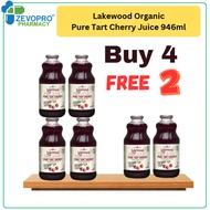 [Buy 4 Free 2] Lakewood Organic Pure Tart Cherry Juice 946ml 有机酸樱桃汁 [Exp 02/2027]
