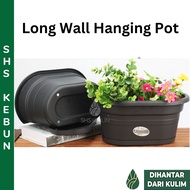 Long Plastic Wall Hanging Pot Plant Pot Pasu Gantung Dinding Panjang SHS Kebun