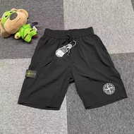 Stone Island Faer or Gad - อเมริกันหิน Compass Island ฤดูใบไม้ผลิและฤดูร้อนไนลอนกีฬากางเกงขาสั้นห้าส