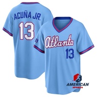 Men's Atlanta Braves Ronald Acuña Jr. 2026 City Connect Light Blue Baseball Jersey