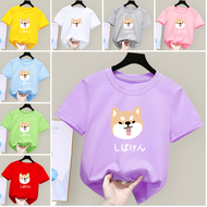 Blouse for Kids Girl Girl Round Neck Tee Cartoon Unisex Kids Tshirts Baju Sukan Sekolah Rendah Anime T-Shirt