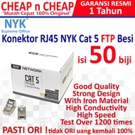 NYK Cat 5 FTP Iron RJ45 Connectors, 50 Pcs - Rj 45 UTP Lan Connectors